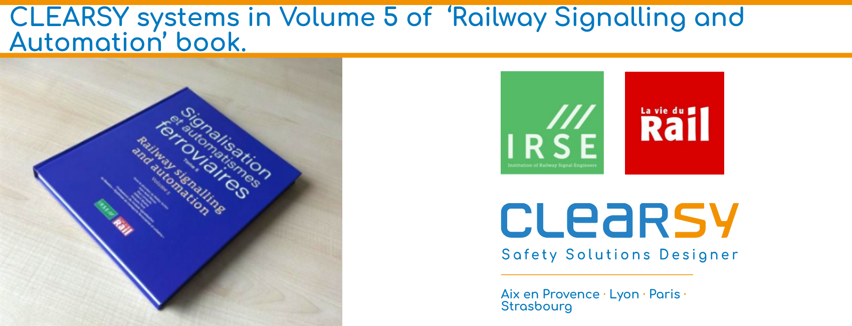 CLEARSY systems in Volume 5 of ‘Railway Signalling and Automation’ book