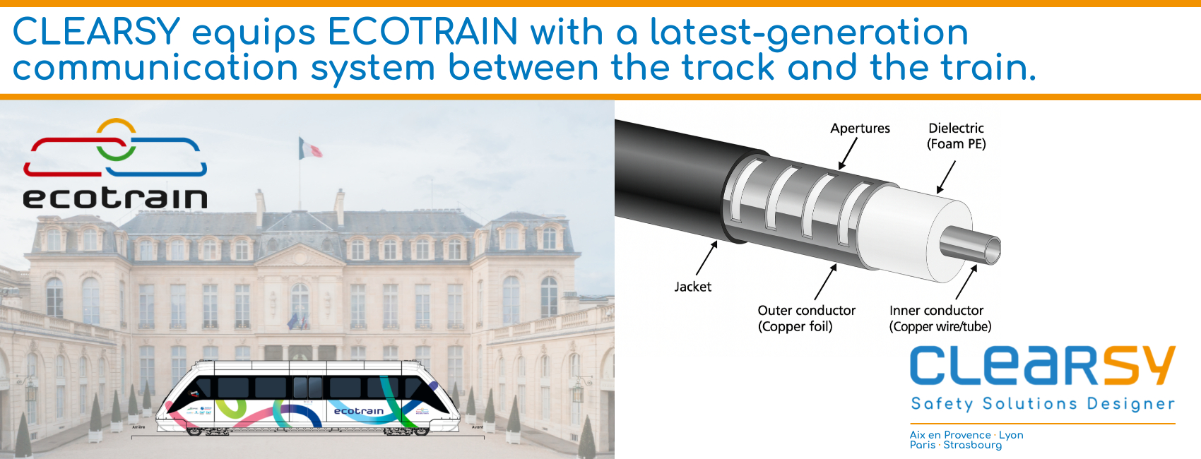 CLEARSY equips ECOTRAIN with a latest-generation communication system between the track and the train