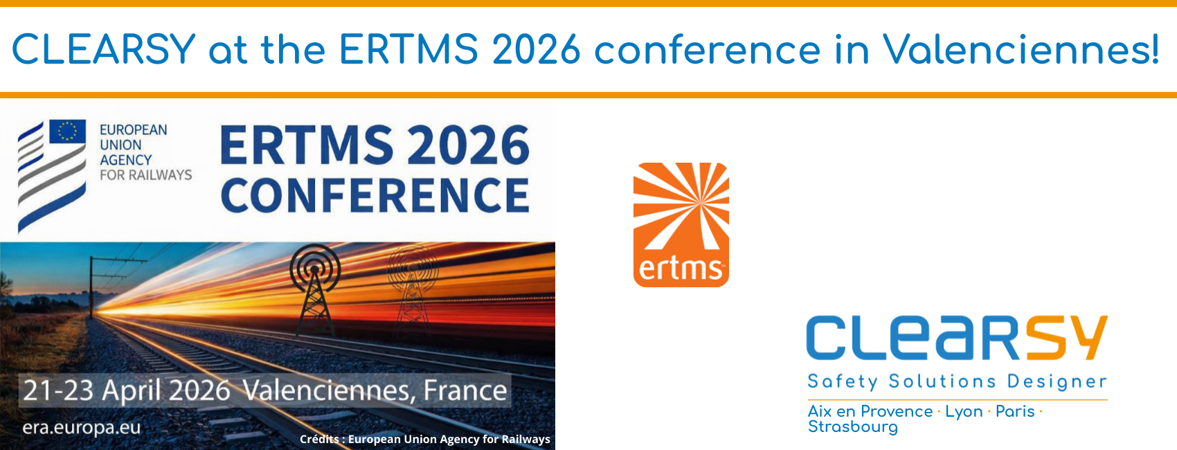 CLEARSY at the ERTMS 2026 conference in Valenciennes!