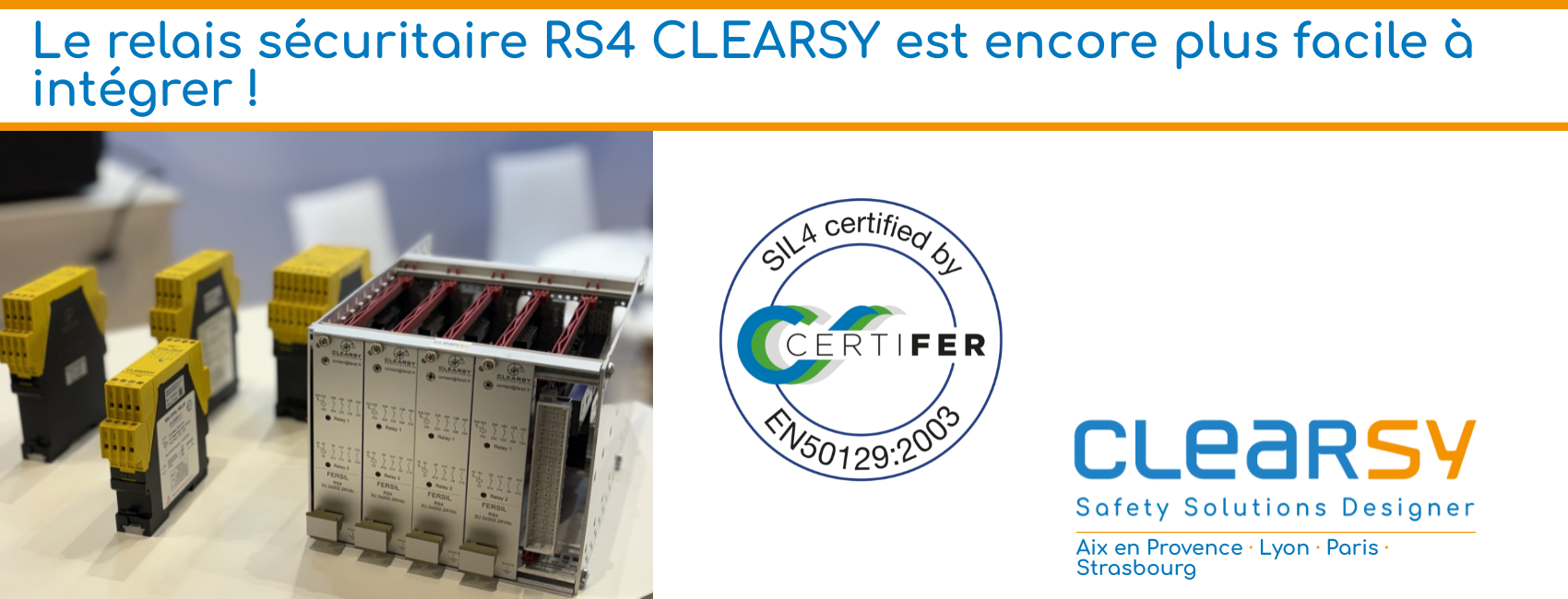 Le relais sécuritaire RS4 CLEARSY est encore plus facile à intégrer