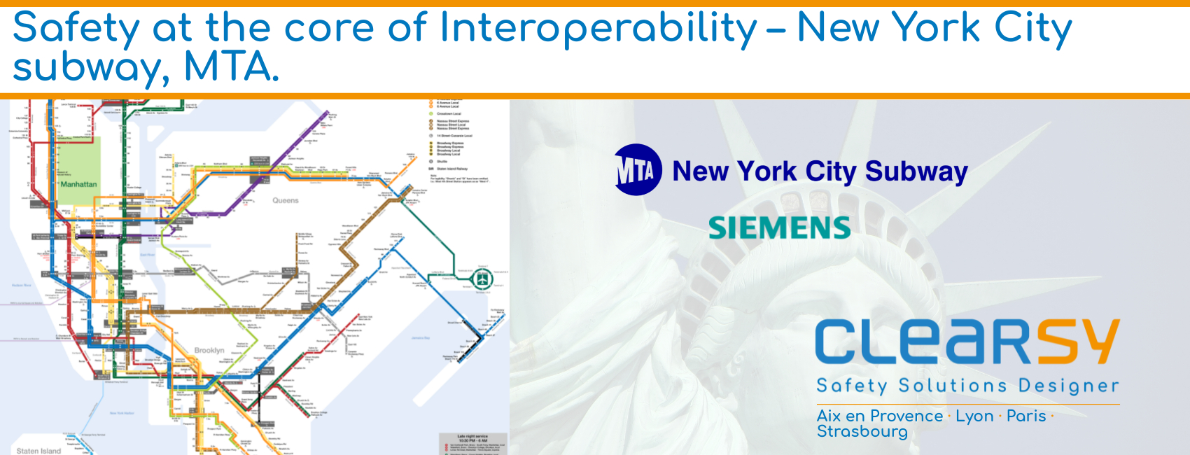 Safety at the core of Interoperability – New York City subway, MTA