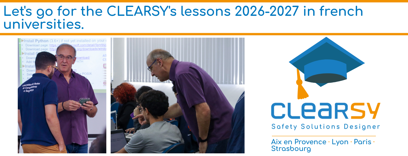 CLEARSY débute ses interventions universitaires 2026-2027
