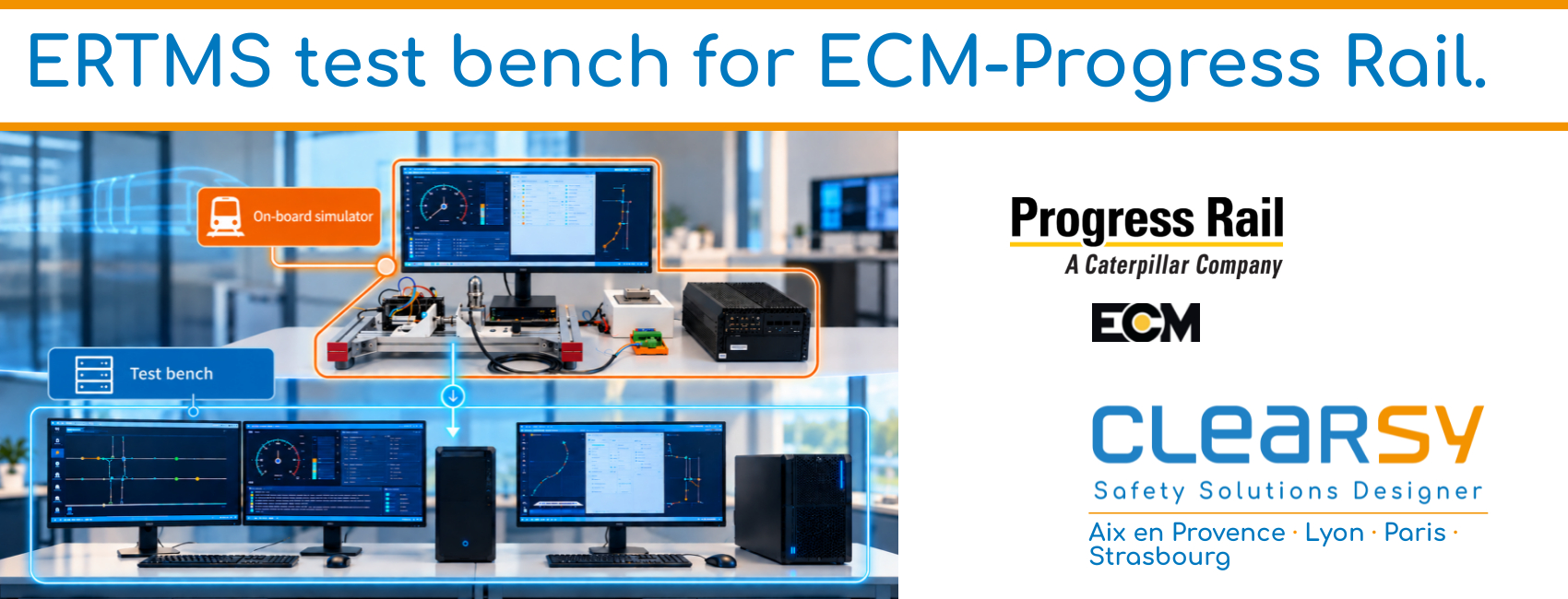ERTMS test bench for ECM-Progress Rail.